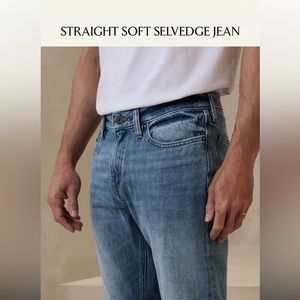Banana Republic STRAIGHT SOFT SELVEDGE JEAN 36x32 Brand NEW w/ tag